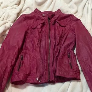 Great Condition! Ci Sono Pink Faux Leather Jacket